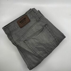 Mossimo Jeans Mens 34x32 Slim Straight Grey Excellent 100% Cotton Denim Office